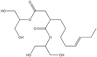 2-(5-Octenyl)succinic acid bis[2-hydroxy-1-(hydroxymethyl)ethyl] ester Struktur