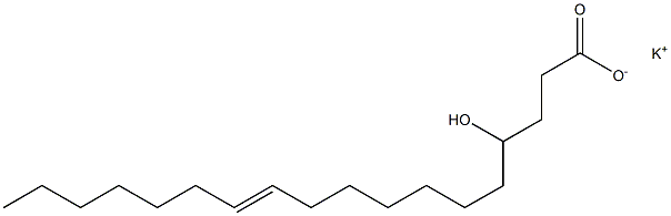 (E)-4-Hydroxy-11-octadecenoic acid potassium salt Struktur