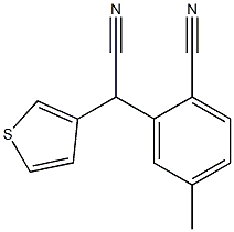 (2-Cyano-5-methylphenyl)(3-thienyl)acetonitrile Struktur