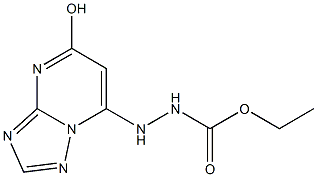 7-[N'-(Ethoxycarbonyl)hydrazino]-5-hydroxy[1,2,4]triazolo[1,5-a]pyrimidine Struktur