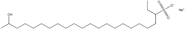 22-Hydroxytricosane-3-sulfonic acid sodium salt Struktur