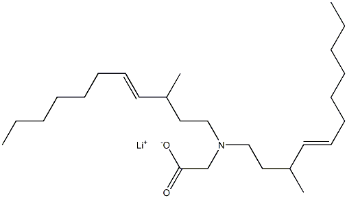 N,N-Bis(3-methyl-4-undecenyl)aminoacetic acid lithium salt Struktur