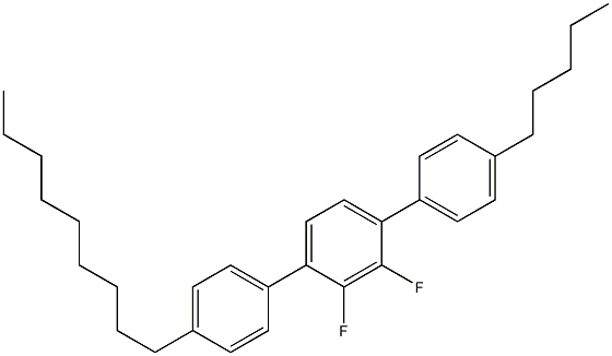 4-Pentyl-4''-nonyl-2',3'-difluoro-1,1':4',1''-terbenzene Struktur