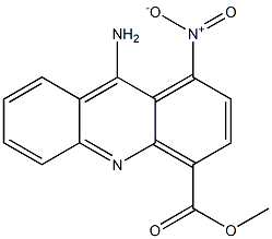 9-Amino-1-nitroacridine-4-carboxylic acid methyl ester Struktur