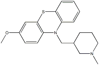 3-Methoxy-10-[(1-methyl-3-piperidinyl)methyl]-10H-phenothiazine Struktur