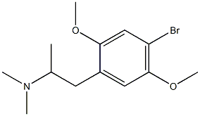 N,N-Dimethyl-1-(2,5-dimethoxy-4-bromophenyl)-2-propanamine Struktur