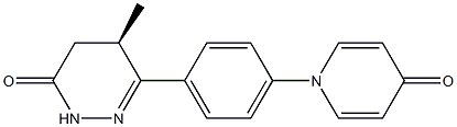 [5R,(-)]-5-Methyl-6-[4-[(1,4-dihydro-4-oxopyridine)-1-yl]phenyl]-4,5-dihydropyridazine-3(2H)-one Struktur