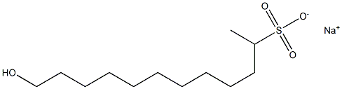 12-Hydroxydodecane-2-sulfonic acid sodium salt Struktur