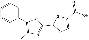 5-(4-Methyl-5-phenyloxazol-2-yl)-2-thiophenecarboxylic acid Struktur