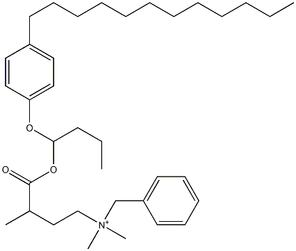 N,N-Dimethyl-N-benzyl-N-[3-[[1-(4-dodecylphenyloxy)butyl]oxycarbonyl]butyl]aminium Struktur