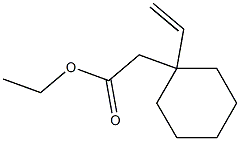 1-Vinylcyclohexaneacetic acid ethyl ester Struktur