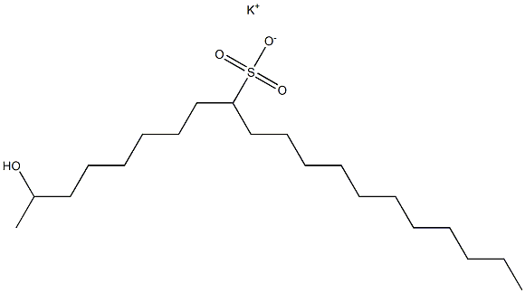 2-Hydroxyicosane-9-sulfonic acid potassium salt Struktur