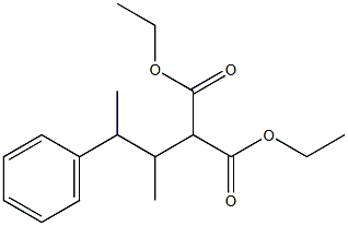 2-Methyl-3-phenylbutane-1,1-dicarboxylic acid diethyl ester Struktur