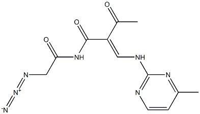 N-[1,3-Dioxo-2-[(4-methylpyrimidin-2-yl)aminomethylene]butyl]-2-azidoacetamide Struktur