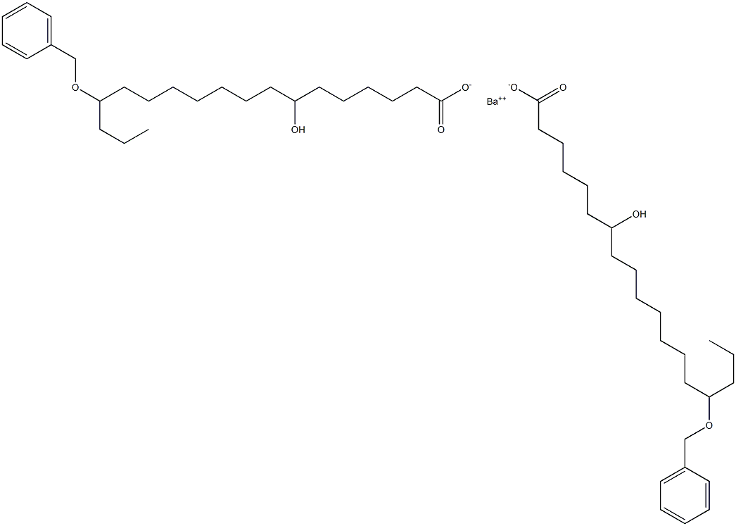 Bis(15-benzyloxy-7-hydroxystearic acid)barium salt Struktur