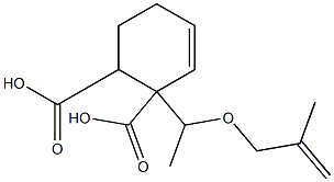 5-Cyclohexene-1,2-dicarboxylic acid hydrogen 1-[1-(methallyloxy)ethyl] ester Struktur