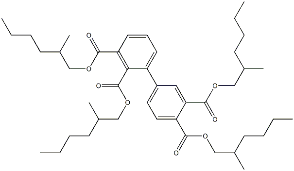 1,1'-Biphenyl-2,3,3',4'-tetracarboxylic acid tetrakis(2-methylhexyl) ester Struktur