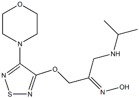 1-(3-Morpholino-1,2,5-thiadiazol-4-yloxy)-3-isopropylaminoacetone (E)-oxime Struktur