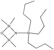 3-Tributylsilyl-2,2,4,4-tetramethyl-1-oxa-3-aza-2,4-disilacyclobutane Struktur