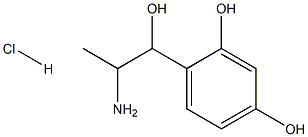 1-(2,4-Dihydroxyphenyl)-1-hydroxy-2-aminopropane hydrochloride Struktur