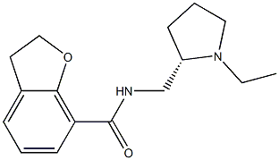 2,3-Dihydro-N-[[(2S)-1-ethyl-2-pyrrolidinyl]methyl]benzofuran-7-carboxamide Struktur