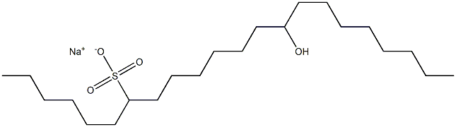 14-Hydroxydocosane-7-sulfonic acid sodium salt Struktur