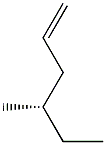 [S,(-)]-4-Methyl-1-hexene Struktur