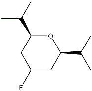 (2R,6S)-4-Fluoro-2,6-diisopropyltetrahydro-2H-pyran Struktur