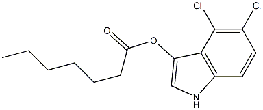 Heptanoic acid 4,5-dichloro-1H-indol-3-yl ester Struktur