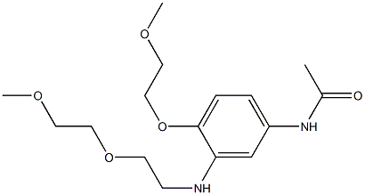 4'-(2-Methoxyethoxy)-3'-[2-(2-methoxyethoxy)ethylamino]acetanilide Struktur