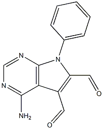 4-Amino-7-phenyl-7H-pyrrolo[2,3-d]pyrimidine-5,6-dicarbaldehyde Struktur