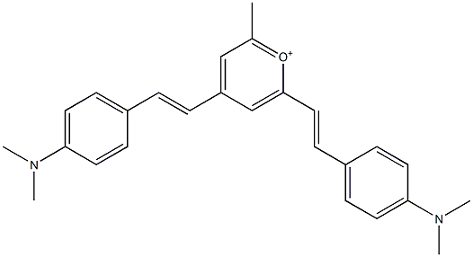 2,4-Bis[4-(dimethylamino)styryl]-6-methylpyrylium Struktur