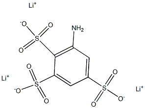 6-Amino-1,2,4-benzenetrisulfonic acid trilithium salt Struktur