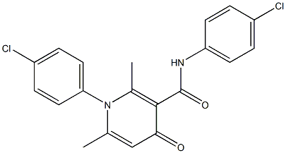 1,4-Dihydro-N,1-bis(p-chlorophenyl)-4-oxo-2,6-dimethylnicotinamide Struktur