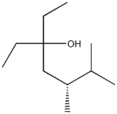 [R,(+)]-3-Ethyl-5,6-dimethyl-3-heptanol Struktur