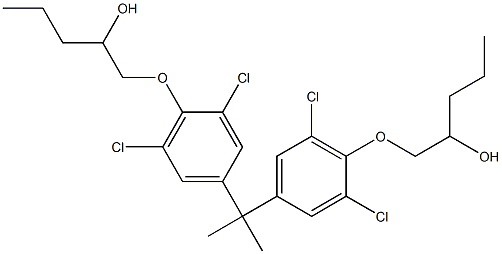 1,1'-[Isopropylidenebis(2,6-dichloro-4,1-phenyleneoxy)]bis(2-pentanol) Struktur