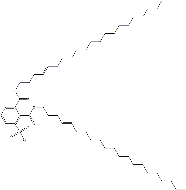 3-(Potassiosulfo)phthalic acid di(4-henicosenyl) ester Struktur