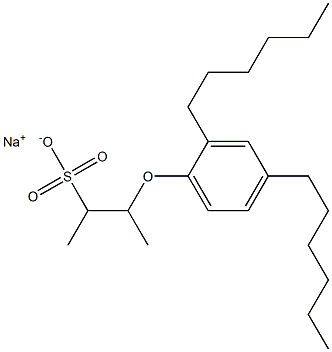 3-(2,4-Dihexylphenoxy)butane-2-sulfonic acid sodium salt Struktur