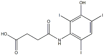 3-[[(3-Hydroxy-2,4,6-triiodophenyl)amino]carbonyl]propionic acid Struktur