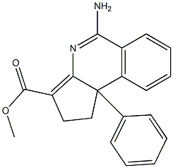 5-Amino-1,9b-dihydro-9b-(phenyl)-2H-cyclopent[c]isoquinoline-3-carboxylic acid methyl ester Struktur