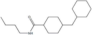 4-(Cyclohexylmethyl)-N-butylcyclohexanecarboxamide Struktur