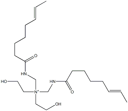 2-Hydroxy-N-(2-hydroxyethyl)-N,N-bis[(6-octenoylamino)methyl]ethanaminium Struktur