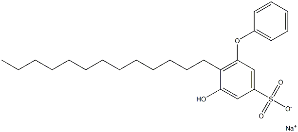 5-Hydroxy-6-tridecyl[oxybisbenzene]-3-sulfonic acid sodium salt Struktur