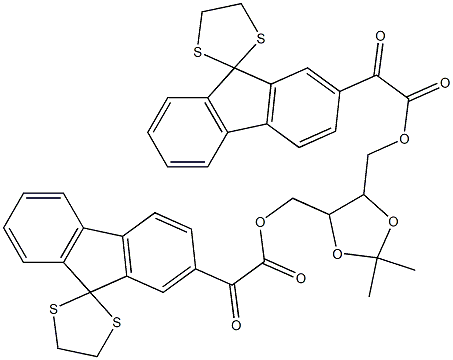 2,2'-[[[4R,5R,(+)]-2,2-Dimethyl-1,3-dioxolane]-4,5-diylbismethylenebisoxybiscarbonyl]bis[9,9-(ethylenebisthio)-9H-fluorene] Struktur