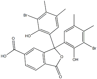 1,1-Bis(5-bromo-6-hydroxy-3,4-dimethylphenyl)-1,3-dihydro-3-oxoisobenzofuran-6-carboxylic acid Struktur