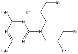 6-[N,N-Bis(2,3-dibromopropyl)amino]-1,3,5-triazine-2,4-diamine Struktur