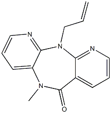 5,11-Dihydro-5-methyl-11-(2-propenyl)-6H-dipyrido[3,2-b:2',3'-e][1,4]diazepin-6-one Struktur