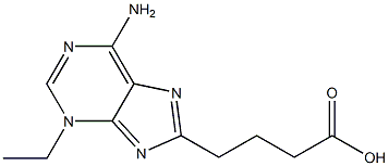 4-(6-Amino-3-ethyl-3H-purin-8-yl)butyric acid Struktur