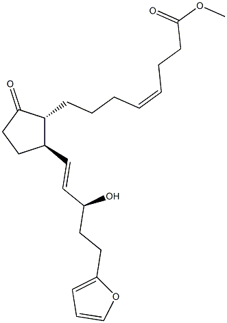 (3Z,13E,15S)-1-(Methoxycarbonyl)-15-hydroxy-17-(2-furanyl)-18,19,20-trinorprosta-3,13-dien-9-one Struktur