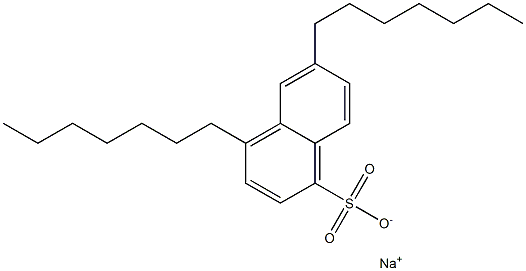 4,6-Diheptyl-1-naphthalenesulfonic acid sodium salt Struktur